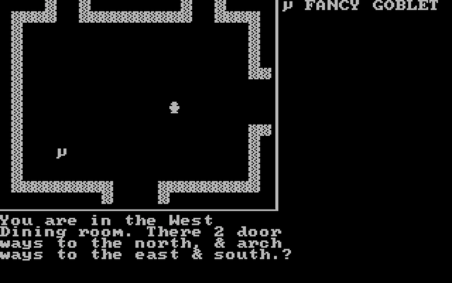 Castle Adventure screen: Dining Room