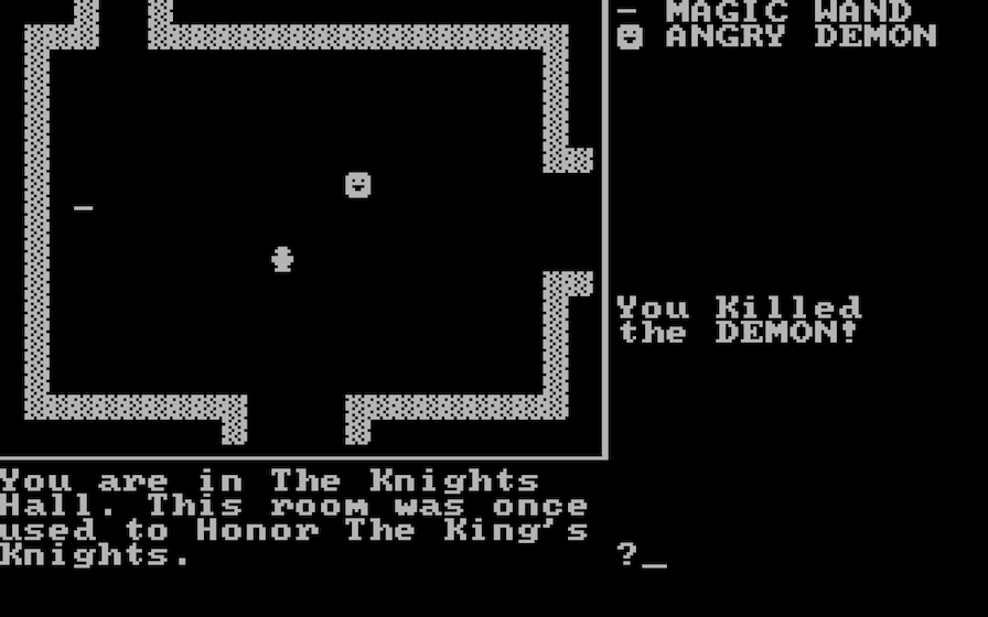 Castle Adventure screen: Knights Hall