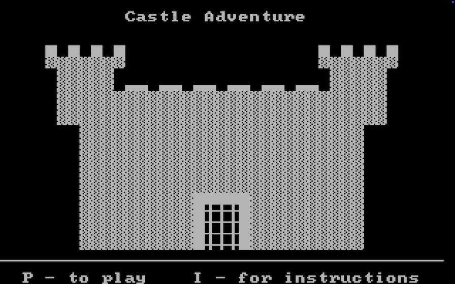 Castle Adventure screen: Title Screen